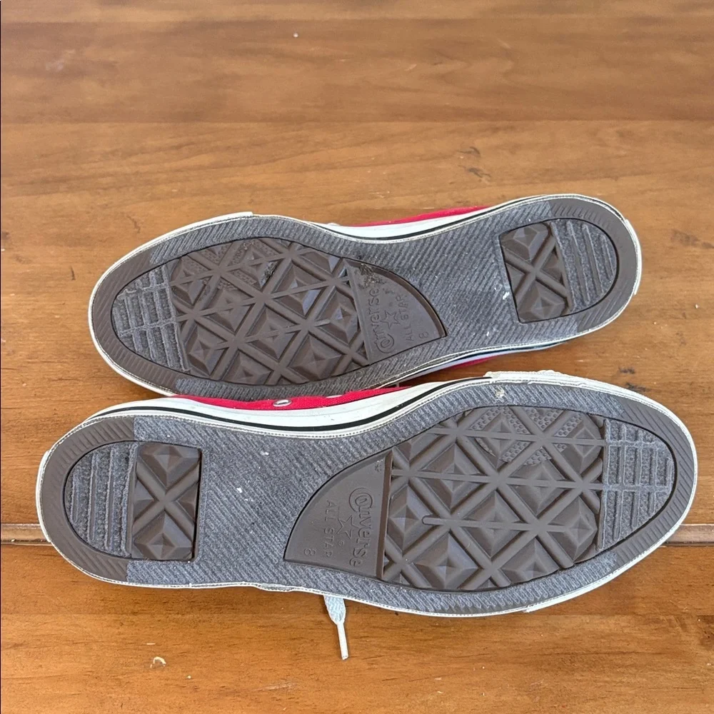 Converse All Star Red Canvas Sneakers Size 8